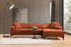 Ecksofa mit Chaiselongue Rechts, 3-Sitzer, aus Stoff, Petra Orange