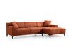 Ecksofa mit Chaiselongue Rechts, 3-Sitzer, aus Stoff, Petra Orange (5)