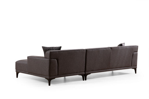 Ecksofa mit Chaiselongue Rechts, 3-Sitzer, aus Stoff, Petra Anthrazit (6)