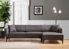 Ecksofa mit Chaiselongue Rechts, 3-Sitzer, aus Stoff, Belissimo Grau (1)