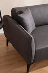 Ecksofa mit Chaiselongue Rechts, 3-Sitzer, aus Stoff, Belissimo Grau (3)