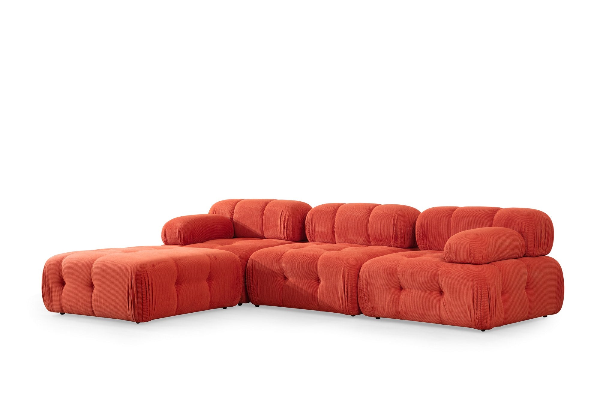 Ecksofa Modulares, 3-Sitzer, aus Stoff, Doblo 3 Rot (4)