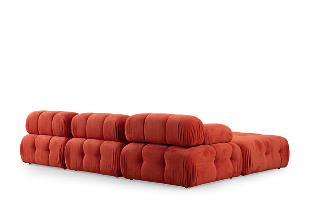 Ecksofa Modulares, 3-Sitzer, aus Stoff, Doblo 3 Rot (5)