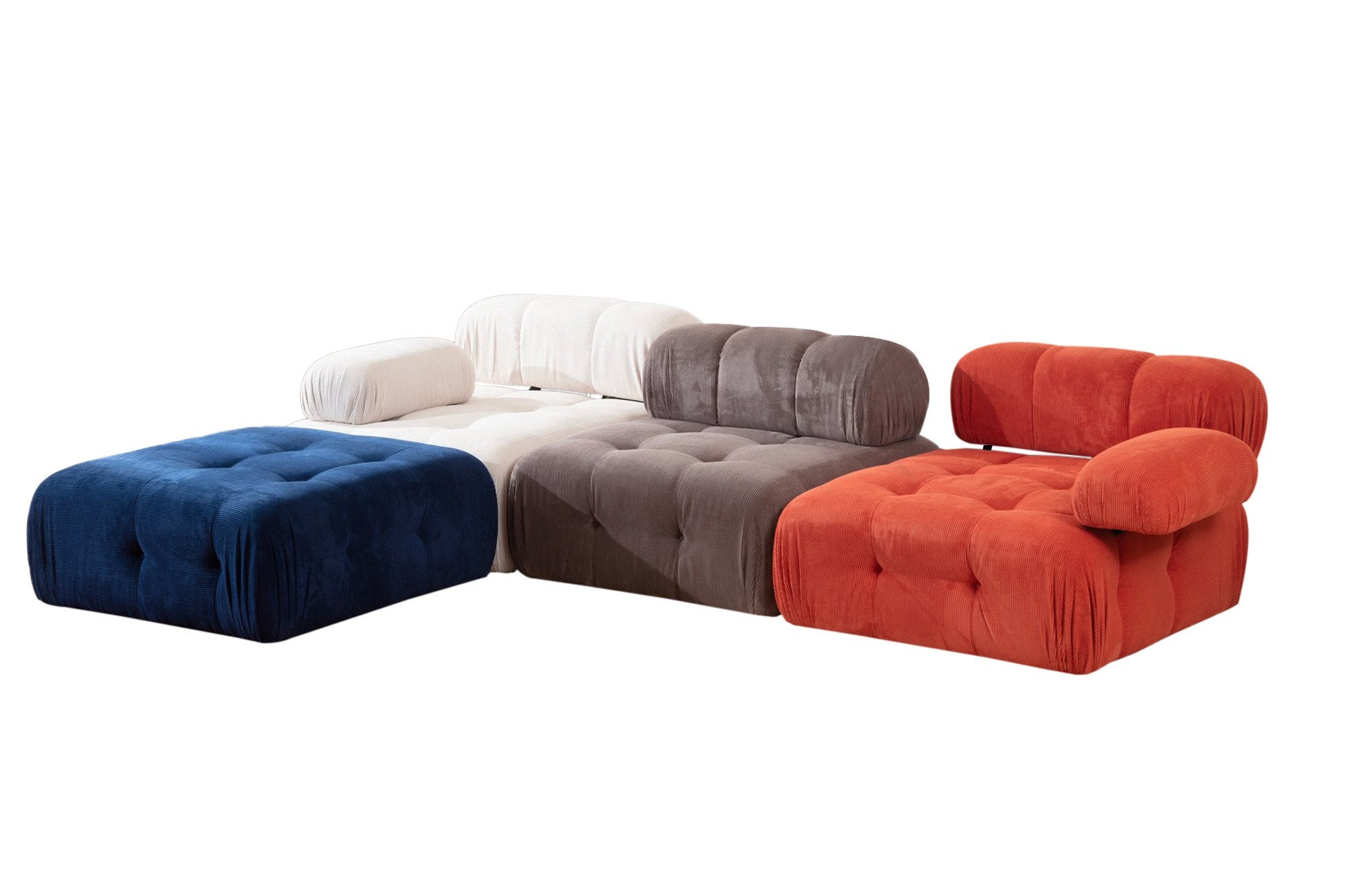 Ecksofa Modulares, 3-Sitzer, aus Stoff, Doblo 3 Mehrfarben (3)