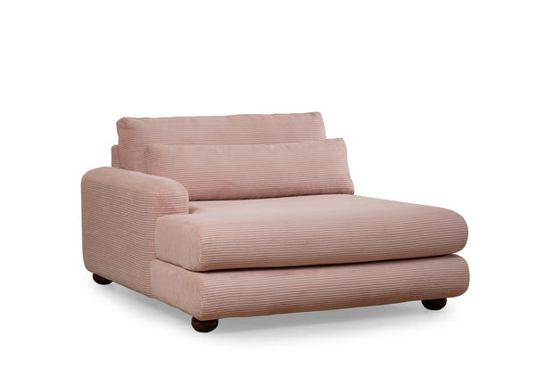 Ecksofa mit Chaiselongue Links, 3-Sitzer, aus Stoff, River Rosa (6)