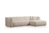 Ecksofa mit Chaiselongue Rechts, 3-Sitzer, aus Stoff, Cady 3 Beige (4)