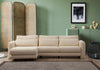 Ecksofa mit Chaiselongue Links, 3-Sitzer, aus Stoff, Lily Beige