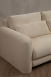 Ecksofa mit Chaiselongue Rechts, 3-Sitzer, aus Stoff, Lily Beige (2)