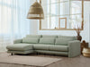 Ecksofa mit Chaiselongue Links, 3-Sitzer, aus Stoff, Lily Grün