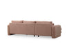 Ecksofa mit Chaiselongue Rechts, 3-Sitzer, aus Stoff, Lily Rosa (5)