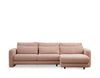 Ecksofa mit Chaiselongue Rechts, 3-Sitzer, aus Stoff, Lily Rosa (3)