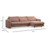 Ecksofa mit Chaiselongue Rechts, 3-Sitzer, aus Stoff, Lily Rosa (6)