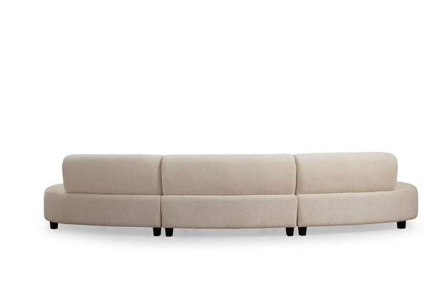 Ecksofa Symmetrisch, 3-Sitzer, aus Stoff, Pars Media Creme (6)