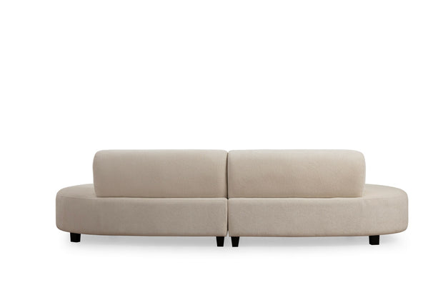 Ecksofa Symmetrisch, 3-Sitzer, aus Stoff, Pars Small Creme (4)