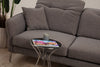 Ecksofa mit Chaiselongue Rechts, 3-Sitzer, aus Stoff, Costor Grau (3)