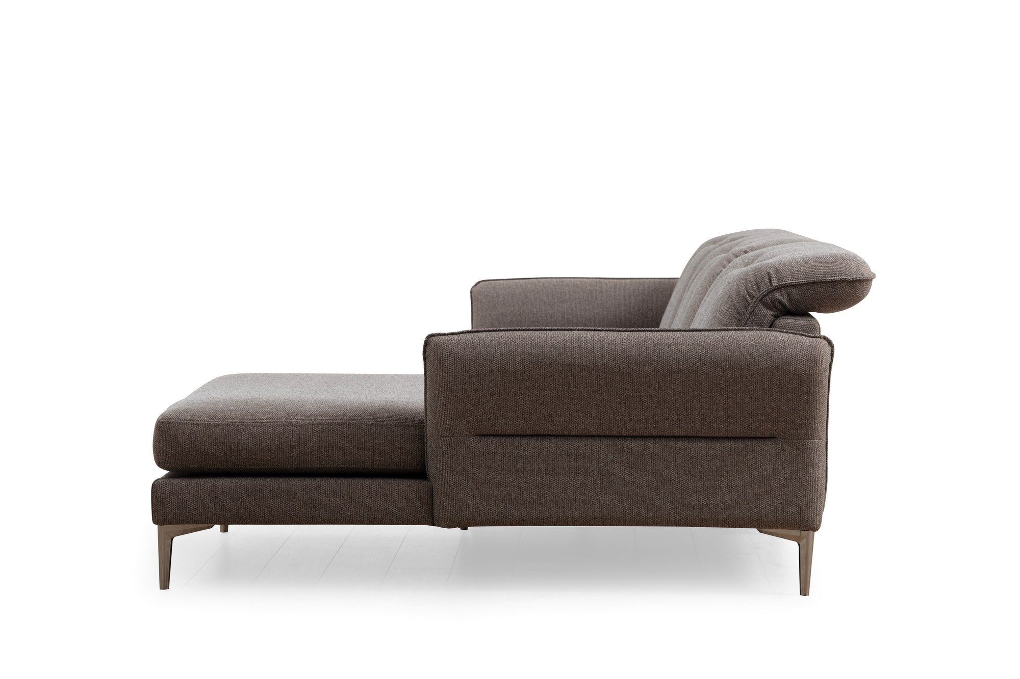 Ecksofa mit Chaiselongue Rechts, 3-Sitzer, aus Stoff, Costor Grau (5)