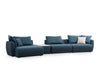 Ecksofa mit Chaiselongue Links, 4-Sitzer, aus Stoff, Maya XL1 Blau (2)