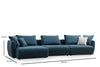 Ecksofa mit Chaiselongue Links, 3-Sitzer, aus Stoff, Maya L1 Blau (4)