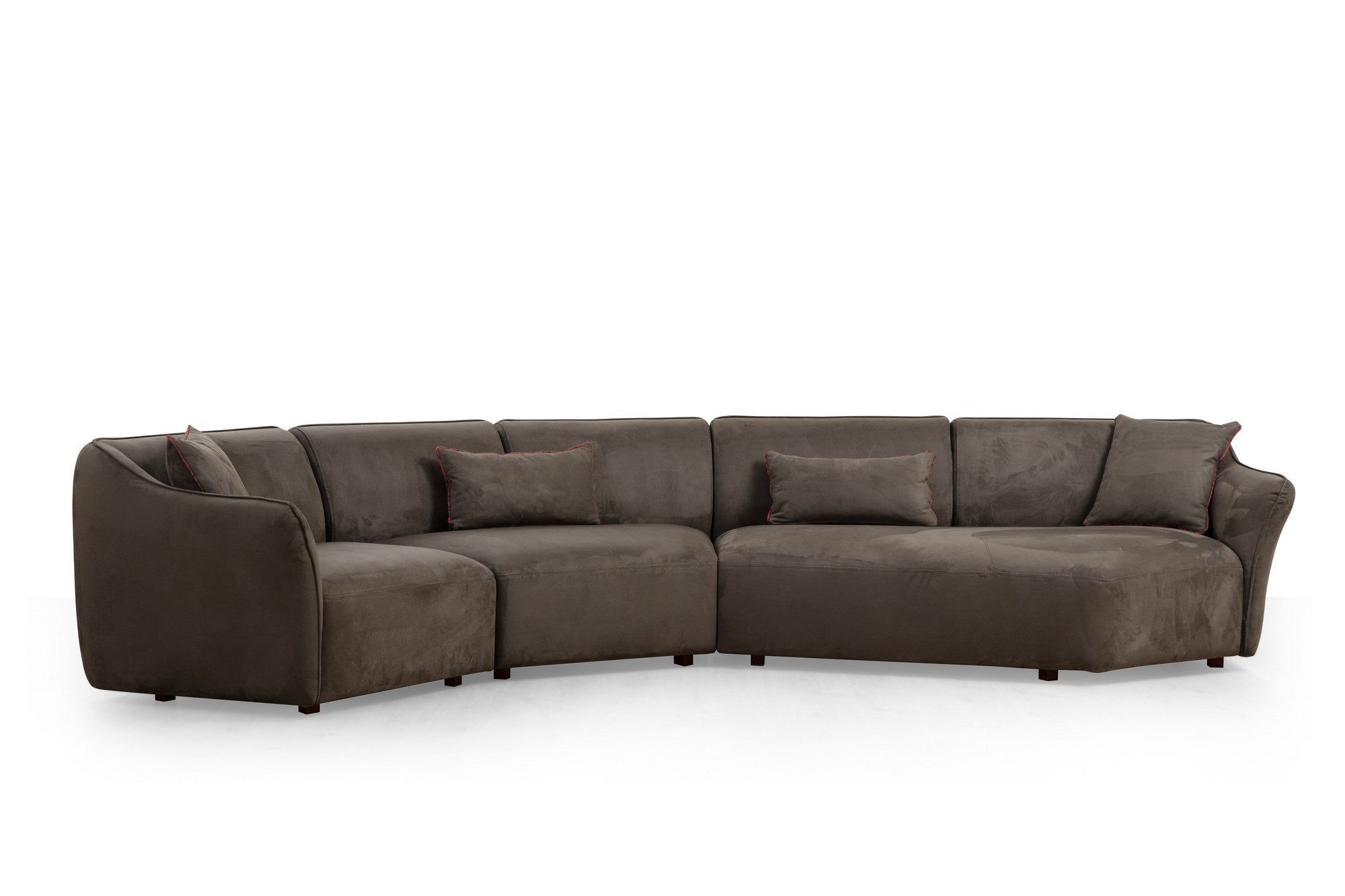 Ecksofa Symmetrisch, 5-Sitzer, aus Stoff, Mentis 2 Braun (2)