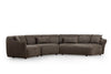 Ecksofa Symmetrisch, 5-Sitzer, aus Stoff, Mentis 2 Braun (2)