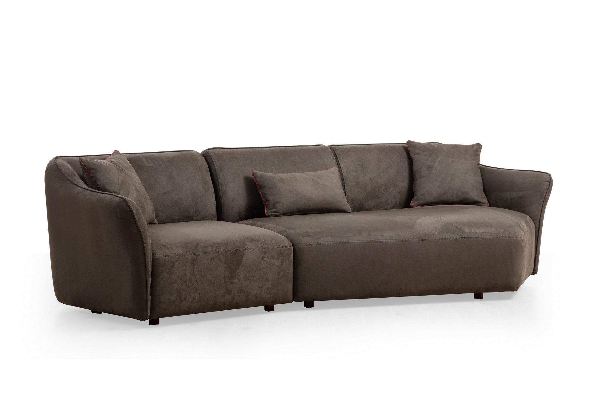 Ecksofa Symmetrisch, 3-Sitzer, aus Stoff, Mentis 4 Braun (2)