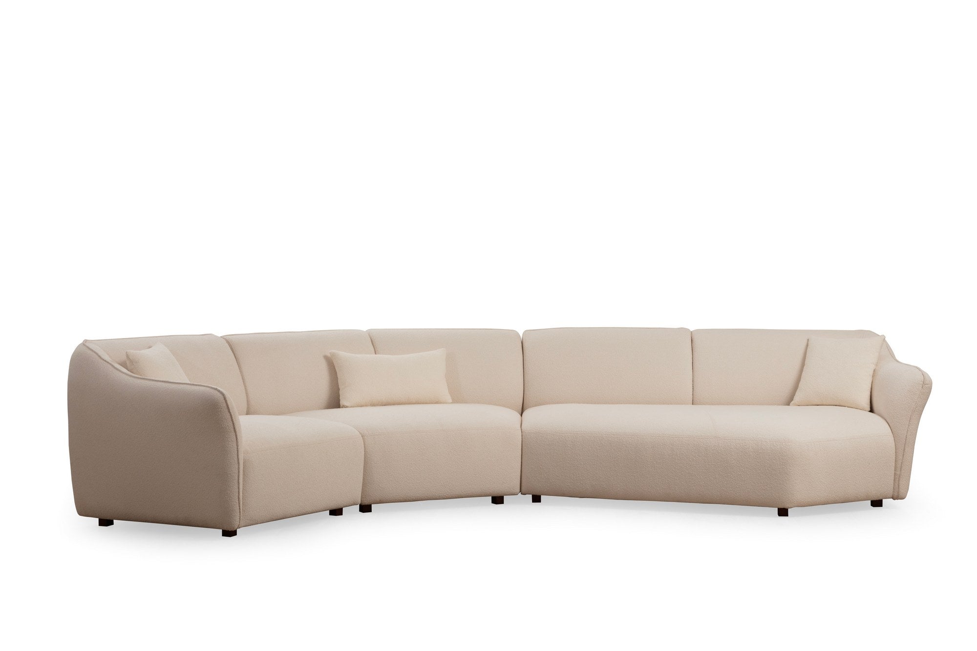 Ecksofa Symmetrisch, 5-Sitzer, aus Stoff, Mentis 5 Creme (4)