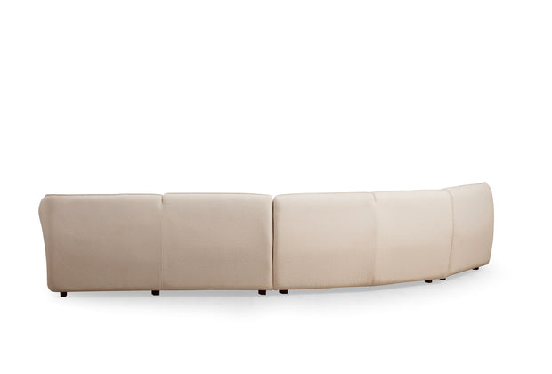 Ecksofa Symmetrisch, 5-Sitzer, aus Stoff, Mentis 5 Creme (5)