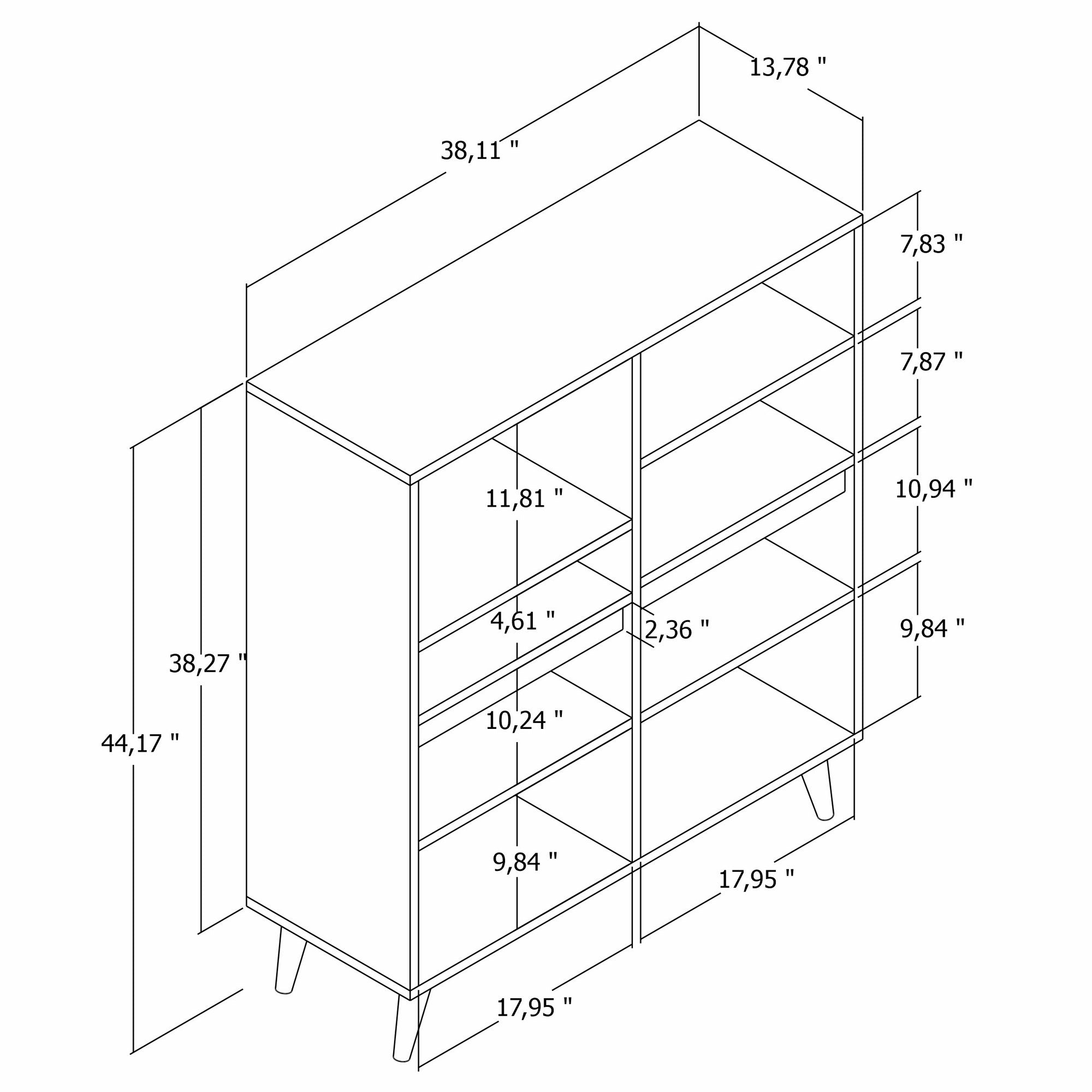 Sideboard mit 3 türen, Kros 3 Weiß (6)