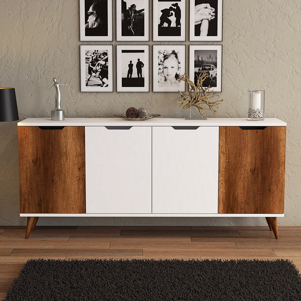 Sideboard mit 4 türen, Balerin Weiß (1)