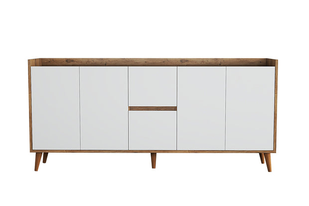 Sideboard mit 2 schubladen und 4 türen, Anite Weiß (4)