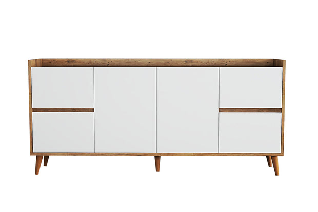 Sideboard mit 4 schubladen und 2 türen, Efron Weiß (3)