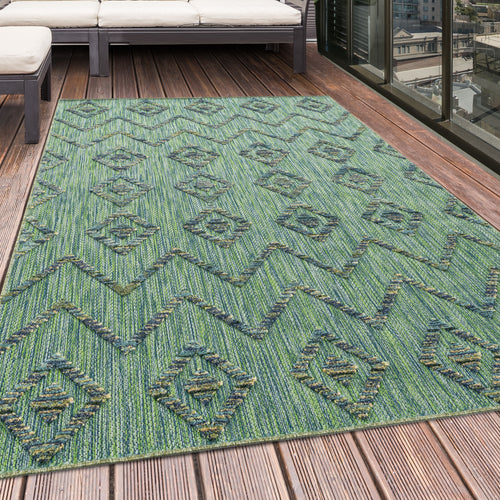 Teppichläufer Bahama 5152 Boho Design Grün (1)