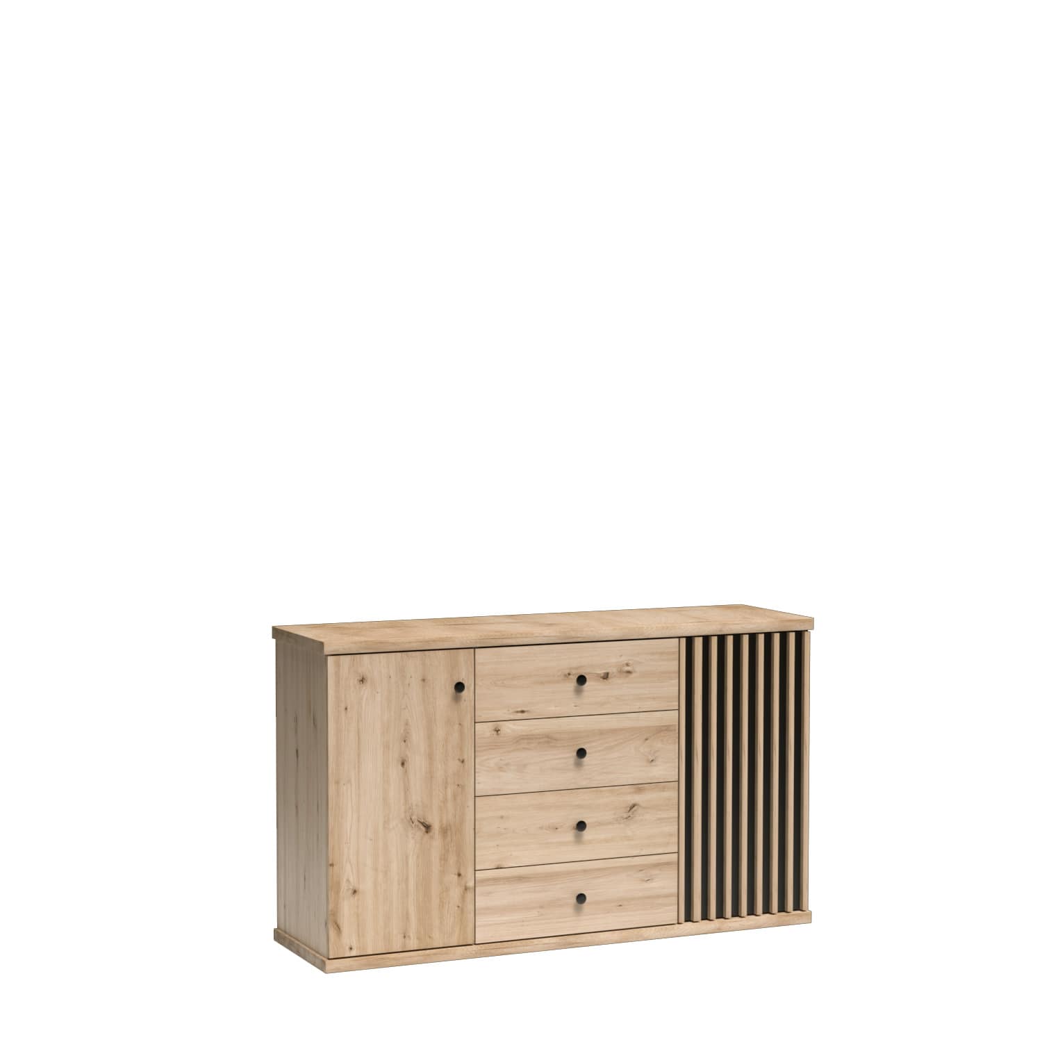 Sideboard mit 4 schubladen und 2 türen Cali Eiche