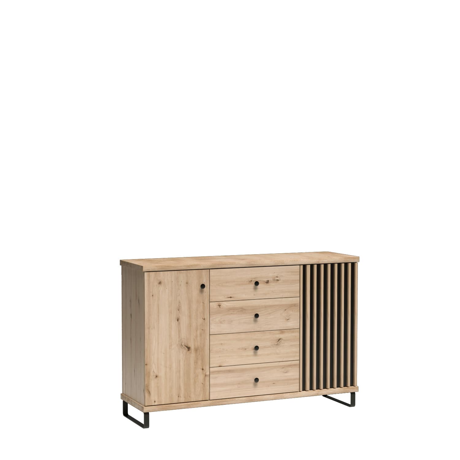 Sideboard mit 4 schubladen und 2 türen Cali Eiche (1)