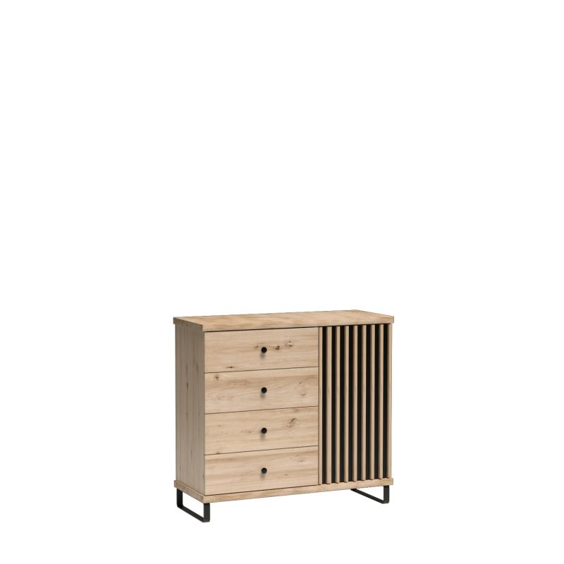 Sideboard mit 4 schubladen und 1 tür Cali Eiche (1)