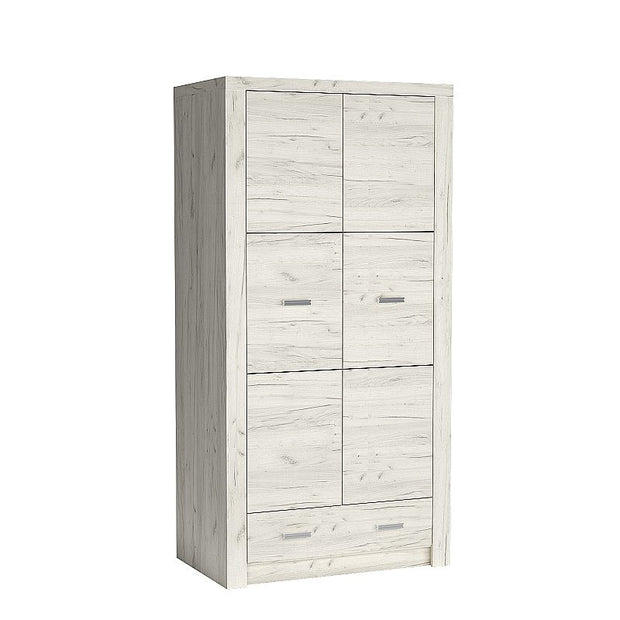 Kleiderschrank mit 2 türen und 1 schublade Indianapolis Beige