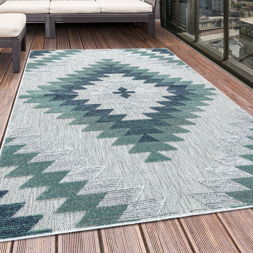 Teppichläufer Bahama 5154 Geometric Blau (1)