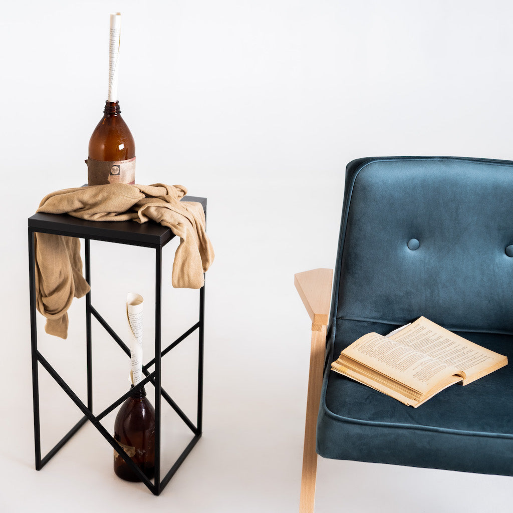 Sessel mit Stoff II Blau (2)