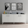 Sideboard mit 4 türen, Karol 0101 Weiß