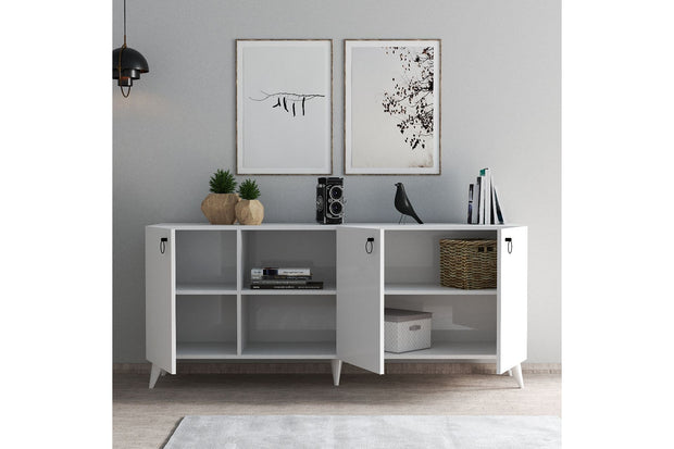 Sideboard mit 3 türen, Karol 0301 Weiß (2)