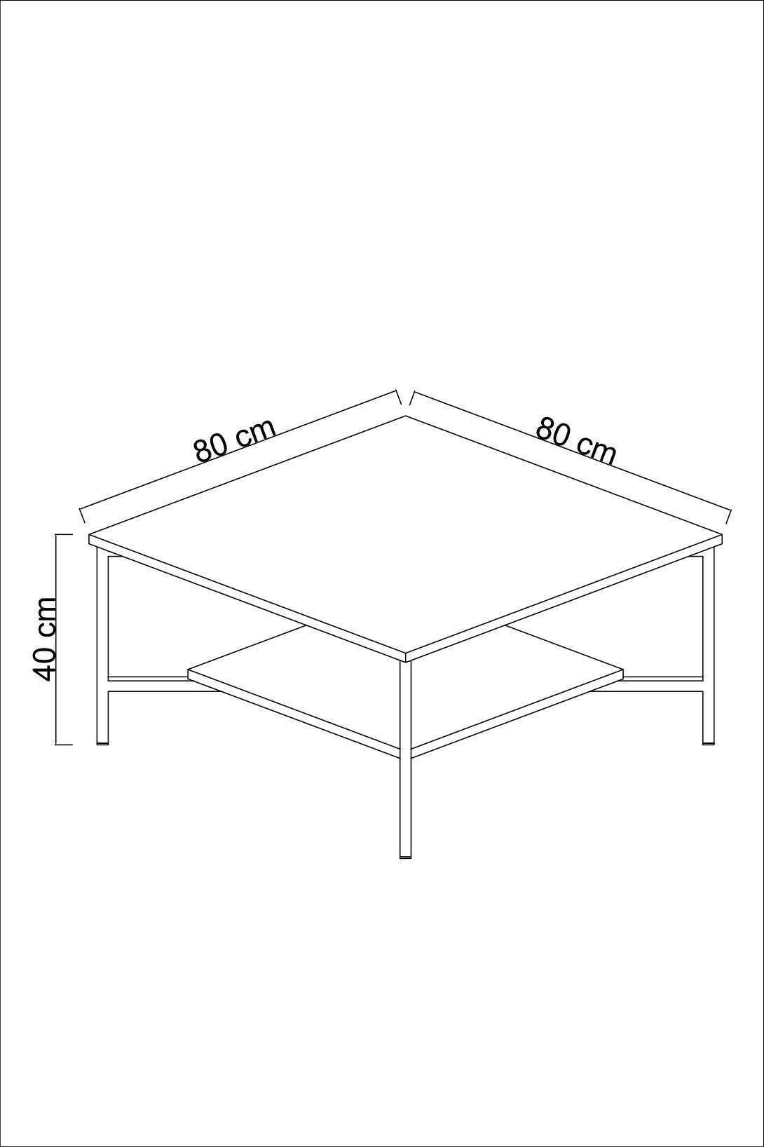 Couchtisch Black Line Weiß und Schwarz (3)