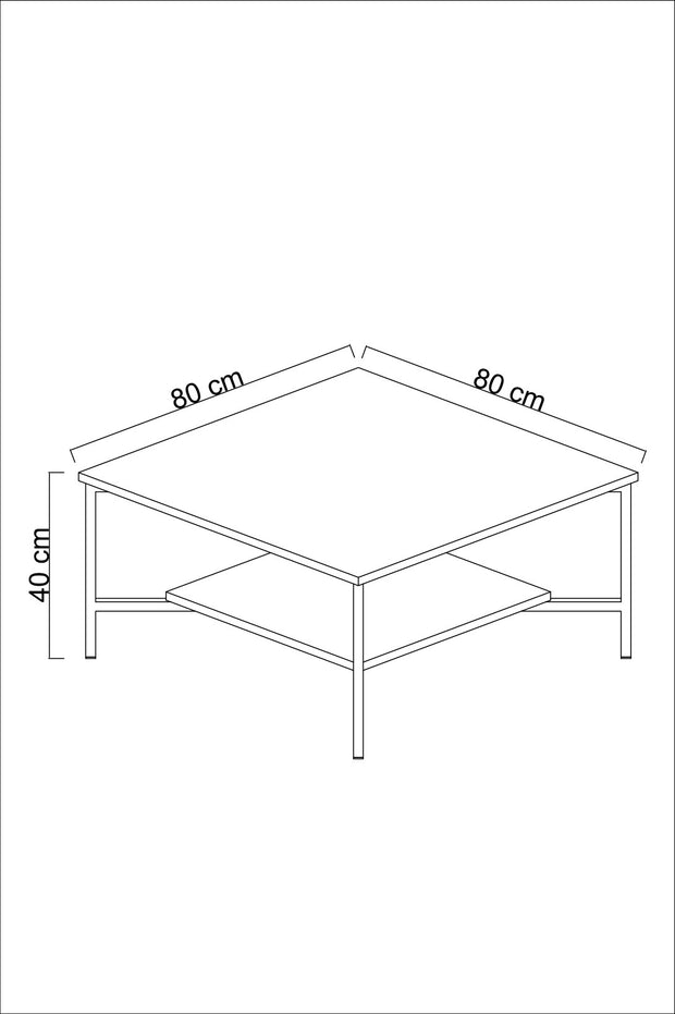 Couchtisch Black Line Weiß und Schwarz (3)