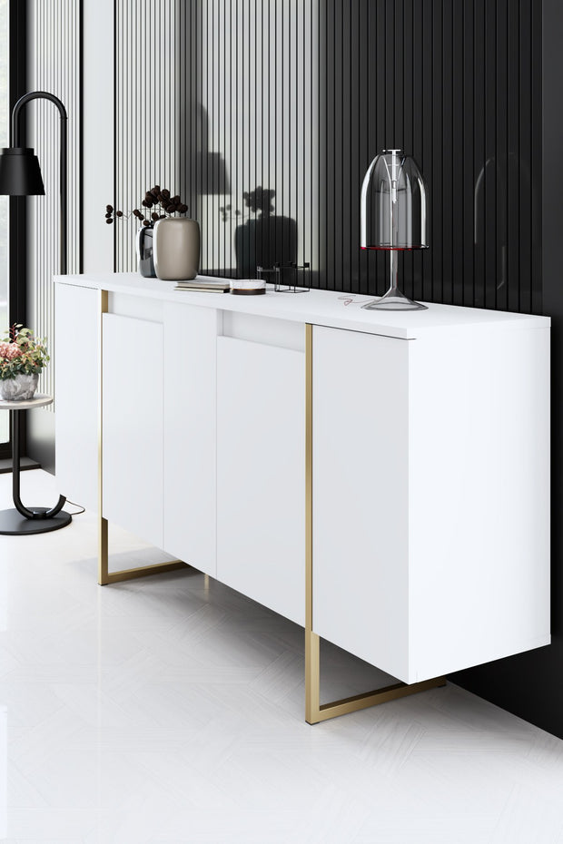 Sideboard mit 4 türen, Luxe Weiß (3)