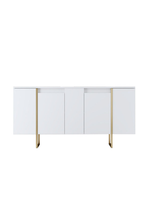 Sideboard mit 4 türen, Luxe Weiß (6)