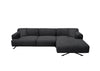 Ecksofa mit Chaiselongue Rechts, 4-Sitzer, aus Stoff, Maria Grau (1)