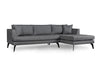 Ecksofa mit Chaiselongue Rechts, 4-Sitzer, aus Stoff, Bobo Grau (3)