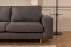 Ecksofa mit Chaiselongue Links, 4-Sitzer, aus Stoff, Berlin Grau (5)