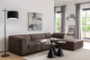 Ecksofa mit Chaiselongue Rechts, 4-Sitzer, aus Stoff, Alpha Braun (1)