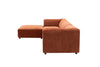 Ecksofa mit Chaiselongue Links, 4-Sitzer, aus Stoff, Alpha Rost (3)