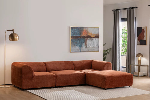 Ecksofa mit Chaiselongue Rechts, 4-Sitzer, aus Stoff, Alpha Rost